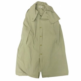 極美品 FUMIKA UCHIDA フミカウチダ ケープ コート ダブルボディ ジャケット ステンカラー 36 M グリーン 緑 レディース 【中古】