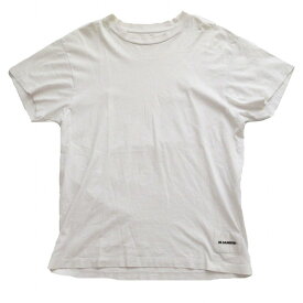 JILSANDER+ ジルサンダープラス ロゴパッチ 半袖 Tシャツ トップス ホワイト KKPMZB0004 サイズM メンズ 【中古】