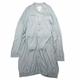 Maison Margiela マルジェラ シルク100％ ロング カーディガン ジャケット 羽織り S29HA0487 XS ライトグレー系 レディース 【中古】