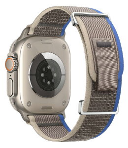 【11シリーズ対応】Apple Watch Ultra 3バンド49mm 46mm 45mm 44mm 42mm(Series 3 2 1)メンズと互換性あり、iWatch Ultraシリーズ11/10/9/8/7/6/5/4/3/2/1/SE/SE2/SE3/Ultra/Ultra2/Ultra3 用通気性スポーツナイロンストラップ