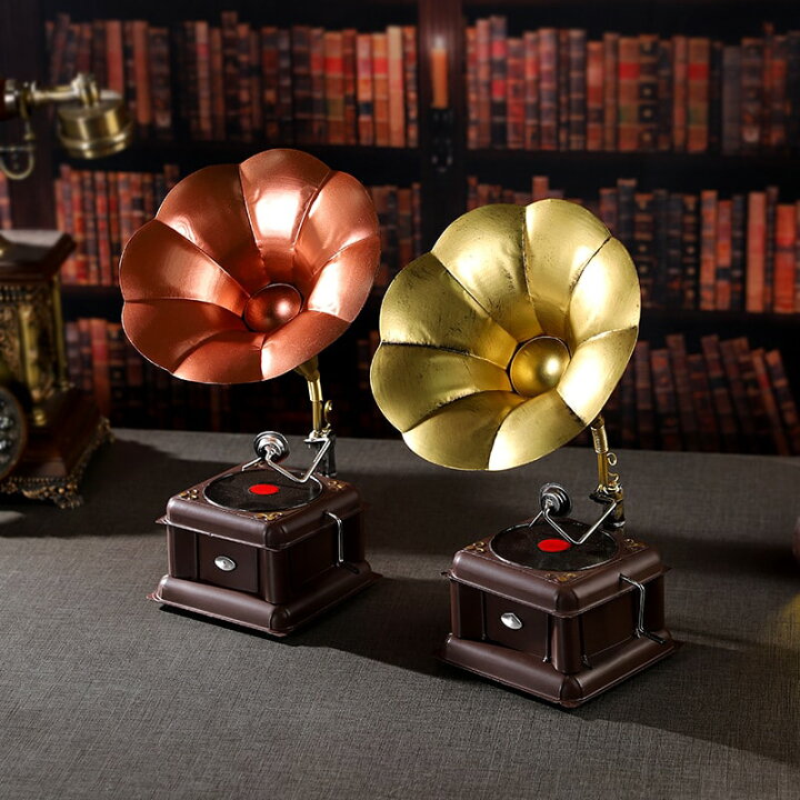 楽天市場】オルゴール 蓄音機 オブジェ インテリア 工芸品 レトロ 