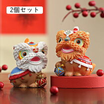 楽天市場】獅子舞 中国（置物｜インテリア小物・置物）：インテリア 