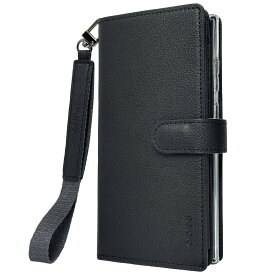 Galaxy S23 Ultra ケース 手帳型 カード収納 ストラップ 付 財布 スマホケース PUレザー 携帯ケース 大容量 収納 ポケット [ Samsung GalaxyS23 Ultra サムスン ギャラクシー S23 ウルトラ SC-52D 対応 ] araree Wallet Diary