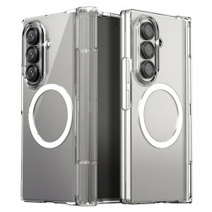 Galaxy Z Fold7 P[X MagSafe Qi2 Ή ϏՌ qW ی NA X}zP[X Vv }OZ[t gуP[X [ Galaxy Z Fold 7 MNV[ ZFold7 Ή ] case araree Nukin 360 M