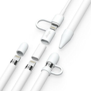 Apple Pencil ��1���� �J�o�[ �����h�~ �����h�~ �V���R�� �� �L���b�v 4�_�Z�b�g �A�b�v���y���V�� �ی� �A�N�Z�T���[ [ ApplePencil �A�b�v�� �y���V�� ��ꐢ�� MK0C2J/A �Ή� ] elago PROTECTION SET