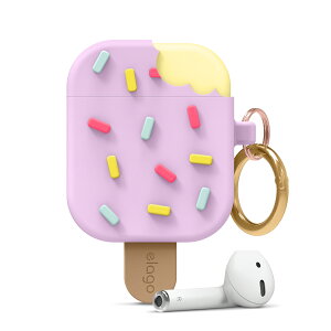 AirPods ケース 韓国 ブランド カラビナ 付 耐衝撃 シリコン カバー 衝撃 吸収 ソフト ケースカバー おしゃれ デザイン 落下防止 アクセサリー [ Apple AirPods 1 第1世代 MMEF2J/A & AirPods 2 第2世代 MRXJ2J