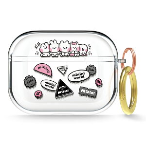 AirPods Pro ケース クリア ラインフレンズ 公式ライセンス グッズ かわいい 耐衝撃 透明 カバー カラビナ 付き クリアケース [ Apple AirPodsPro MWP22J/A エアーポッズPro エアポッツ プロ エアーポッズ
