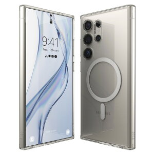 Galaxy S24 Ultra �P�[�X �}�O�l�b�g ���� �ϏՌ� �N���A �X�}�z�P�[�X MagSafe Qi2 �Ή� ���� �}�O�Z�[�t �g�уP�[�X [ Samsung GalaxyS24 Ultra �T���X�� �M�����N�V�[ S24 �E���g�� �Ή� ] elago MAGNETIC HYBRID CAS
