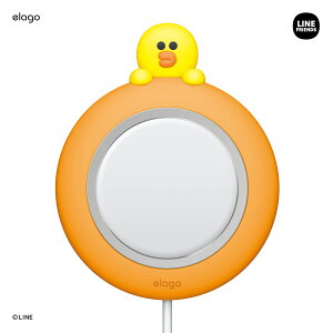 MagSafe 充電器 用 パッド ラインフレンズ 公式ライセンス グッズ 卓上 粘着 固定 MagSafe充電器 用 保護 カバー MagSafe用 傷防止 マグセイフ 保護ケース マグセーフ対応 保護カバー [ Apple マグセー