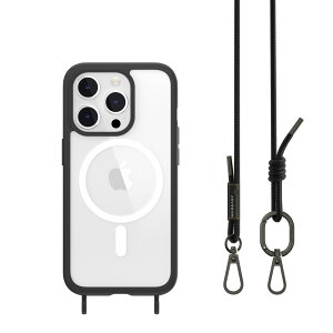 iPhone15Pro �P�[�X �X�g���b�v / Magsafe �}�O�l�b�g �t / �ϏՌ� �ČR MIL�K�i �N���A �ϏՌ��P�[�X �΂߂��� ��|�� ���|�� �X�}�z�V�����_�[ �X�}�z�X�g���b�v �t �X�}�z�P�[�X [ Apple iPhone15 Pro �A