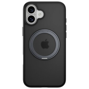 iPhone 16 Plus �P�[�X �N���A MagSafe �Ή� �X�^���h �����O�t�� �ϏՌ� MIL�K�i �X�}�z�P�[�X �}�O�Z�[�t �����O �X�}�z�J�o�[ [ iPhone16Plus �A�C�t�H�� 16 �v���X �Ή� ] MagEasy MagStand 360 M