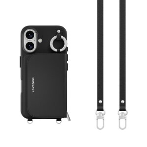 iPhone 16 �P�[�X MagSafe �Ή� �V�����_�[ �X�g���b�v �t�� �J�[�h ���[ ���U�[ �X�}�z�P�[�X �J�[�h�P�[�X �|�[�`�t�� ���z �X�}�z�J�o�[ [ iPhone16 �A�C�t�H�� 16 �Ή� ] MagEasy Pouch M