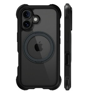 iPhone 16 �P�[�X �N���A MagSafe �Ή� �X�^���h �����O�t�� �ϏՌ� MIL�K�i �X�}�z�P�[�X �}�O�Z�[�t �����O �X�}�z�J�o�[ [ iPhone16 �A�C�t�H�� 16 �Ή� ] MagEasy Odyssey Stand M