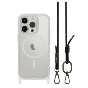 iPhone 16 Pro �P�[�X �V�����_�[ �X�g���b�v �t�� �N���A MagSafe �Ή� �ϏՌ� MIL�K�i �}�O�Z�[�t �X�}�z�P�[�X [ iPhone16Pro �A�C�t�H�� 16 �v�� �Ή� ] MagEasy Roam M
