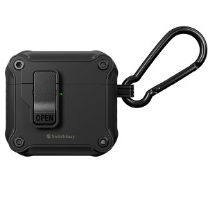AirPods 4 �P�[�X �ϏՌ� �����h�~ �J���r�i �t �J�o�[ ���b�N �@�\ �t�� ���C�����X�[�d MagSafe �Ή� [ AirPods4 �G�A�|�b�c 4 ��4���� �Ή� ] SwitchEasy Rugged Shield