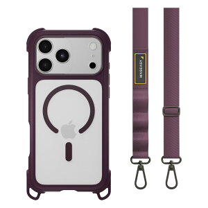 iPhone 18 Pro Max iPhone 17 Pro Max �P�[�X �V�����_�[ �X�g���b�v �ϏՌ� MIL�K�i �N���A �X�}�z�P�[�X MagSafe �Ή� [ iPhone18ProMax iPhone17 �v���}�b�N�X �Ή� ] MagEasy Odyssey Strap M