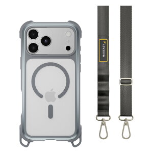 iPhone 18 Pro Max iPhone 17 Pro Max �P�[�X �V�����_�[ �X�g���b�v �ϏՌ� MIL�K�i �N���A �X�}�z�P�[�X MagSafe �Ή� [ iPhone18ProMax iPhone17 �v���}�b�N�X �Ή� ] MagEasy Odyssey Strap M