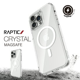 iPhone15ProMax ケース Magsafe 対応 耐衝撃 米軍 MIL規格 クリア 耐衝撃ケース 透明 薄型 マグセーフ スマホケース [ Apple iPhone15 ProMax アイフォン15 プロマックス 対応 ] RAPTIC Crystal MagSafe