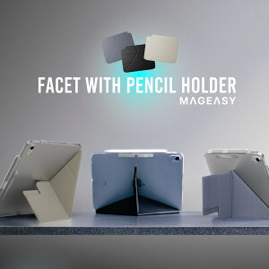 iPad A16 �P�[�X �y�� �����^�� �� �y�����[ �X�^���h �t �ϏՌ� �w�� ���� �N���A �J�o�[ [ iPadA16 11���� 2025 10���� 2022 �A�C�p�b�h 11�C���` �Ή� ] MagEasy FACET with Pencil Holder