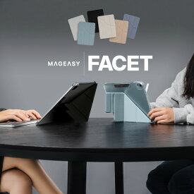 iPad Air 13インチ M3 2025 M2 ケース 手帳型 5WAY スタンド付き 保護 カバー 動画視聴 タイピング スタンド [ アイパッドエアー iPadAir 13 2024 対応 ] MagEasy FACET