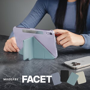 iPad mini 7 mini6 �P�[�X �蒠�^ 5WAY �X�^���h�t�� �ی� �J�o�[ ���� �� �v case ���掋�� �^�C�s���O �X�^���h [ iPad mini7 2024 iPadmini 6 �A�C�p�b�h�~�j �Ή� ] MagEasy FACET