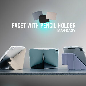 iPad Air 13C` M3 2025 M2 iPad Pro 12.9 P[X 蒠^ X^ht y [ ی Jo[ 掋 X^h [ ACpbhGA[ 13 2024 iPadPro 12.9C` Ή ] MagEasy FACET with Pencil Holder