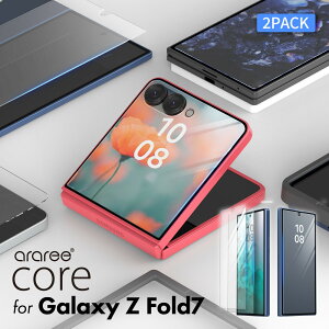 Galaxy Z Fold7 KXtB 2 Zbg CAh~ 9H KX یtB \t ȒP KCh t EhGbW H tB [ Galaxy Z Fold 7 MNV[ ZFold7 Ή ] araree Core