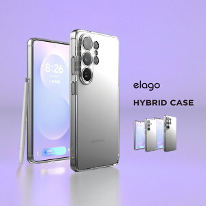 Galaxy S26 �P�[�X �N���A �ϏՌ� ���΂݂ɂ��� �n�C�u���b�h �J�o�[ ���� ���^ �y�� TPU+PC ��� �X�}�z�P�[�X [ GalaxyS26 �M�����N�V�[S26 SM-S942Q SC-51G �Ή� ] elago HYBRID CASE