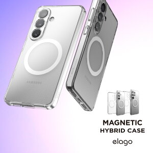 Galaxy S26 Plus �P�[�X �}�O�l�b�g ���� �N���A �ϏՌ� ��� MagSafe �Ή� TPU+PC ���� �X�}�z�P�[�X [ GalaxyS26Plus �M�����N�V�[S26 �v���X SM-S947Q SC-52G SCG38 �Ή� ] elago MAGNETIC HYBRID CASE
