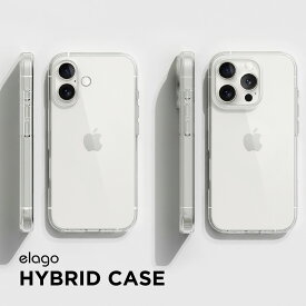 iPhone 16 Pro ケース クリア 耐衝撃 ハイブリッド スマホケース 透明 薄型 軽量 スマホカバー [ iPhone16Pro アイフォン 16 プロ 対応 ] elago HYBRID CASE