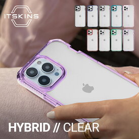 iPhone12Pro / iPhone12 ケース 耐衝撃 側面 ソフト TPU 背面 ハード クリア カバー 抗菌 リサイクル 素材 使用 スマホケース 黄ばみにくい 透明 携帯ケース [ iPhone 12 Pro ( アイフォン12プロ アイフォン12 ) 対応 ] ITSKINS HYBRID R // CLEAR