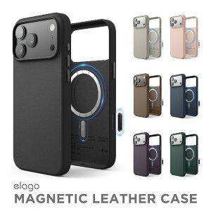 iPhone 18 Pro Max iPhone 17 Pro Max �P�[�X MagSafe �Ή� ���� �� �v �ϏՌ� �}�O�Z�[�t �X�}�z�P�[�X [ iPhone18ProMax iPhone17 �v���}�b�N�X �Ή� ] elago MAGNETIC LEATHER CASE