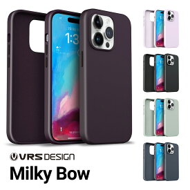 iPhone14 Pro ケース なめらか シリコン スリム ボタン 押しやすい スマホカバー シンプル 薄型 シリコン× PC ハイブリッド シリコン製 スマホケース シリコンケース iPhone14Proケース カバー [ Apple iPhone14Pro アップル アイフォン14 プロ 対応 ] VRS MilkyBow