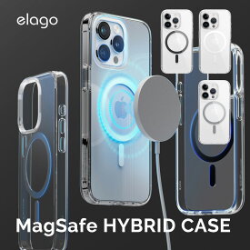 iPhone15Pro ケース Magsafe 対応 耐衝撃 背面 ハード 側面 ソフト TPU クリアケース 薄型 スリム 透明 クリア マグセーフ スマホケース [ Apple iPhone15 Pro アイフォン15 プロ 対応 ] elago MagSafe HYBRID CASE
