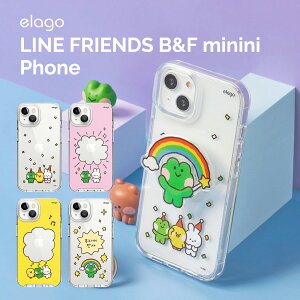 iPhone14 P[X CtY CZX LN^[ ObY ϏՌ NA X}zP[X [ Apple iPhone 14 Abv ACtH14 Ή ] elago LINE FRIENDS B&F minini