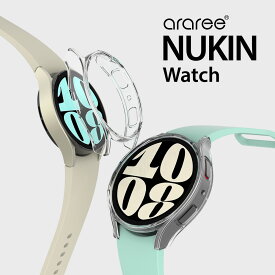 Galaxy Watch 6 ケース 耐衝撃 傷防止 薄型 軽量 クリア カバー 衝撃 吸収 透明 保護 ケース [ Samsung Galaxy Watch6 サムスン ギャラクシー ウォッチ 6 ( 44 mm ) 対応 ] araree Nukin (Watch)