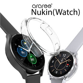 Galaxy Watch4 40mm ケース クリア 耐衝撃 薄型 軽量 カバー スリム 衝撃 吸収 傷防止 保護 アクセサリー クリアケース ワイヤレス充電 可能 対衝撃 透明ケース [ Samsung GalaxyWatch4 ギャラクシーウォッチ4 サムスン GalaxyWatch 40 mm 対応 ] araree Nukin