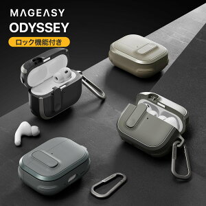 AirPods Pro 3 �P�[�X �ϏՌ� ���b�N �@�\ �����h�~ �J���r�i �X�g���b�v �t �J�o�[ ���C�����X�[�d MagSafe �Ή� [ AirPodsPro3 �G�A�|�b�c �v��3 ��3���� �Ή� ] MagEasy Odyssey with Wrist Strap