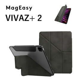 iPad Pro 12.9 ( 2018 / 2020 / 2021 / 2022 ) ケース 手帳型 オートスリープ 対応 フリップ 取り外し Apple Pencil2 充電 カバー スタンド 付 薄型 タブレットケース [ Apple iPadPro12.9 アイパッドプロ12.9 第6世代 第5世代 第4世代 第3世代 対応 ] MagEasy VIVAZ+