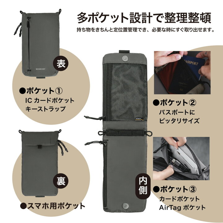 楽天市場】スマホ ショルダーバッグ サコッシュ ストラップ 無し 