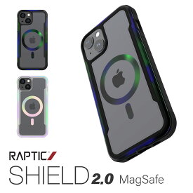 iPhone15Plus ケース Magsafe 対応 耐衝撃 米軍 MIL規格 クリア スマホケース 衝撃吸収 傷 保護 グラデーション フレーム マグセーフ 透明 耐衝撃ケース [ Apple iPhone15 Plus アイフォン15 プラス 対応 ] RAPTIC Shield 2.0 MagSafe