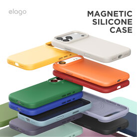 iPhone 17 Pro ケース MagSafe 対応 シリコン 耐衝撃 スマホケース 指紋 防止 サラサラ マグセーフ対応 シリコンケース カバー [ iPhone17Pro アイフォン17Pro 対応 ] elago MAGNETIC SILICONE CASE