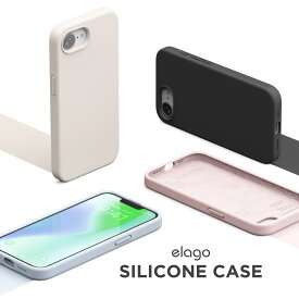 iPhone 16e ケース シリコン 耐衝撃 スマホケース 指紋 防止 サラサラ シンプル シリコンケース カバー [ iPhone16e アイフォン16 e 対応 ] elago SILICONE CASE