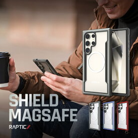 Galaxy S24 Ultra ケース MagSafe Qi2 対応 耐衝撃 米軍MIL規格 クリア スマホケース アルミ フレーム [ Samsung GalaxyS24 Ultra サムスン ギャラクシー S24 ウルトラ 対応 ] RAPTIC Shield MagSafe