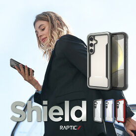 Galaxy S24 ケース 耐衝撃 米軍MIL規格 クリア スマホケース 薄型 アルミ フレーム クリアケース 透明 耐衝撃ケース [ Samsung GalaxyS24 サムスン ギャラクシー S24 対応 ] RAPTIC Shield