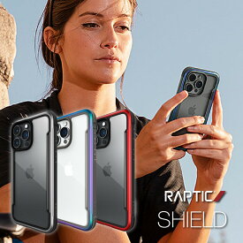 iPhone15Pro ケース 耐衝撃 米軍MIL規格 クリア スマホケース 衝撃吸収 傷 保護 薄型 アルミ フレーム クリアケース 密着痕防止 透明 耐衝撃ケース [ Apple iPhone15 Pro アイフォン15 プロ 対応 ] RAPTIC Shield