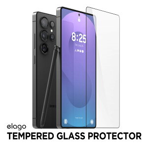 Galaxy S25 Ultra tB CAh~ 9H KXtB EhGbW H wFؑΉ یtB [ GalaxyS25Ultra TX MNV[S25 Eg SC-52F Ή ] elago TEMPERED GLASS PROTECTOR