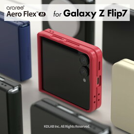 Galaxy Z Flip7 ケース MagSafe 対応 耐衝撃 ヒンジ 保護 スマホケース ストラップホール 付 シンプル 携帯ケース カバー [ GalaxyZFlip7 ギャラクシー Z Flip 7 対応 ] case araree Aero Flex M