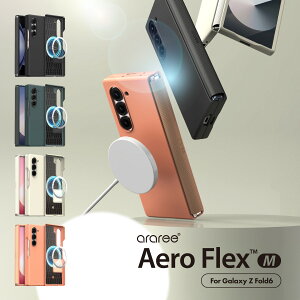 Galaxy Z Fold6 �P�[�X �}�O�l�b�g �t �ϏՌ� �q���W �ی� �X�}�z�P�[�X MagSafe �Ή� �g�уP�[�X [ GalaxyZFold6 �M�����N�V�[ Z Fold6 SC-55E �Ή� ] araree Aero Flex M