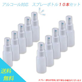 【10本セット 送料無料】 スプレーボトル50ml スプレー容器 小分け ボトル 詰替え容器 50ml アルコール対応　フィンガースプレーヤー アトマイザー 小分け用 キャップ付き あす楽 ポリエチレン 即納